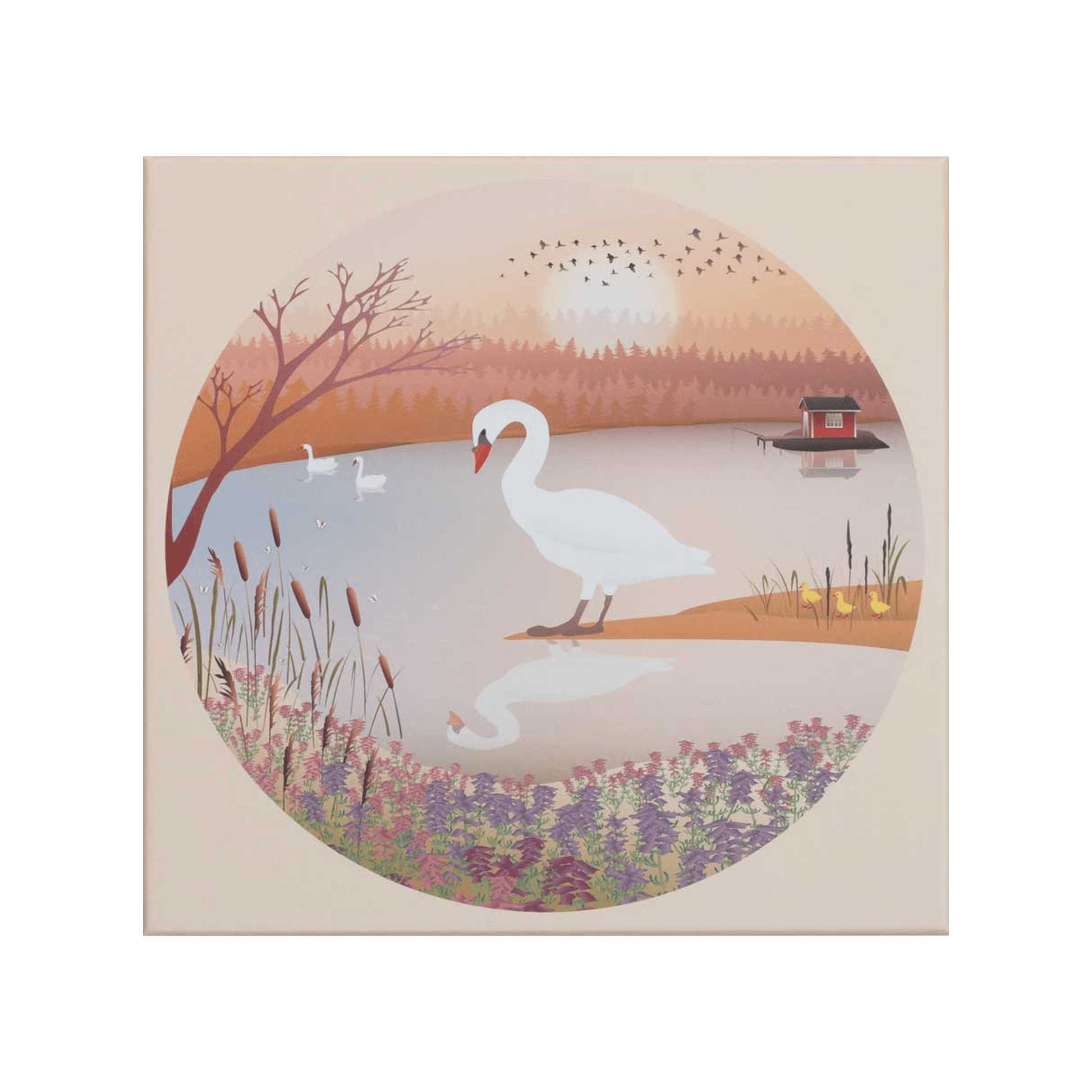 VisseVasse Puzzle Round Puzzle The Swan - 500pz