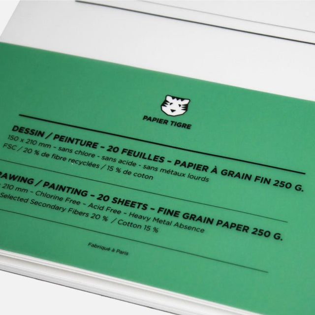 Papier Tigre Quaderni Blocco da disegno/lettering 250g