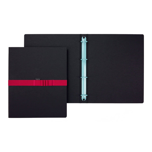 Papelote Quaderni FUCSIA con matita blu Quaderno ad anelli Ring con elastico