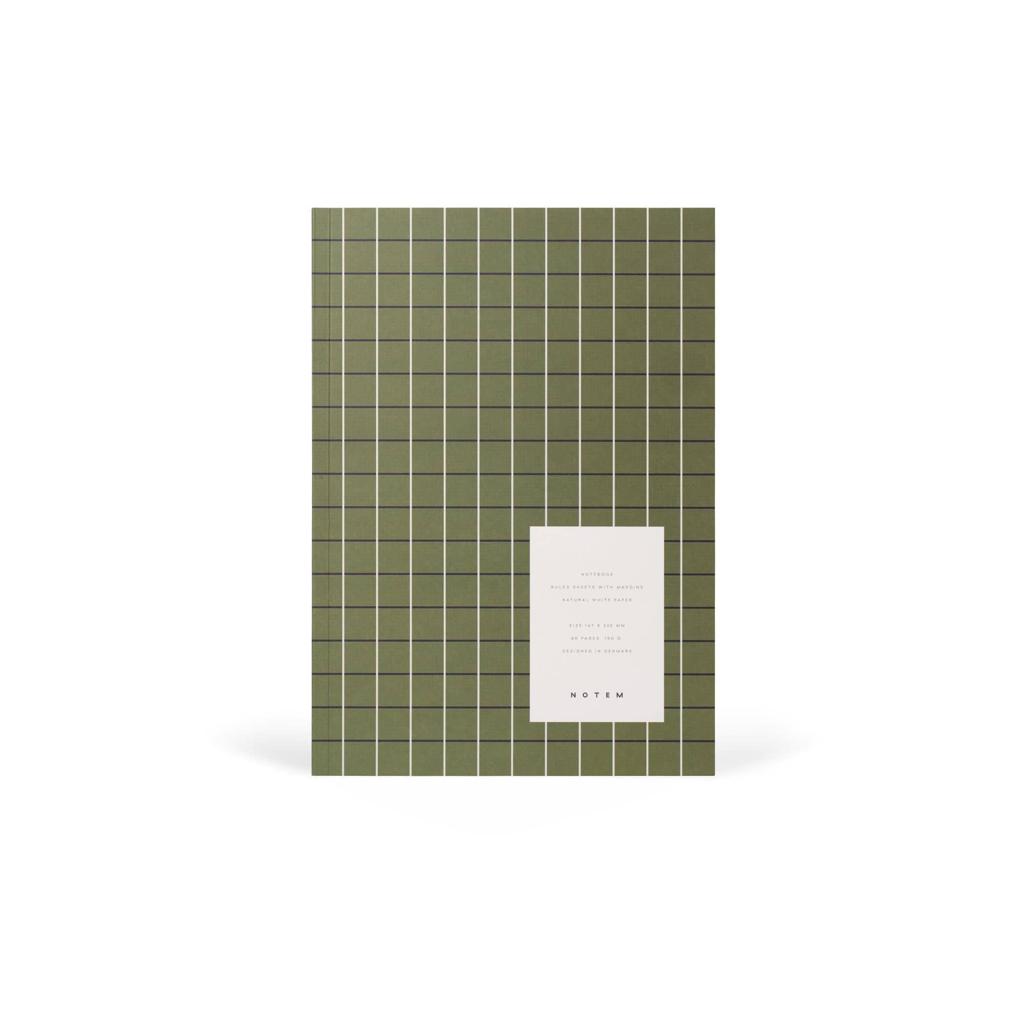 Notem Quaderni Quaderno Vita Medium Green Grid