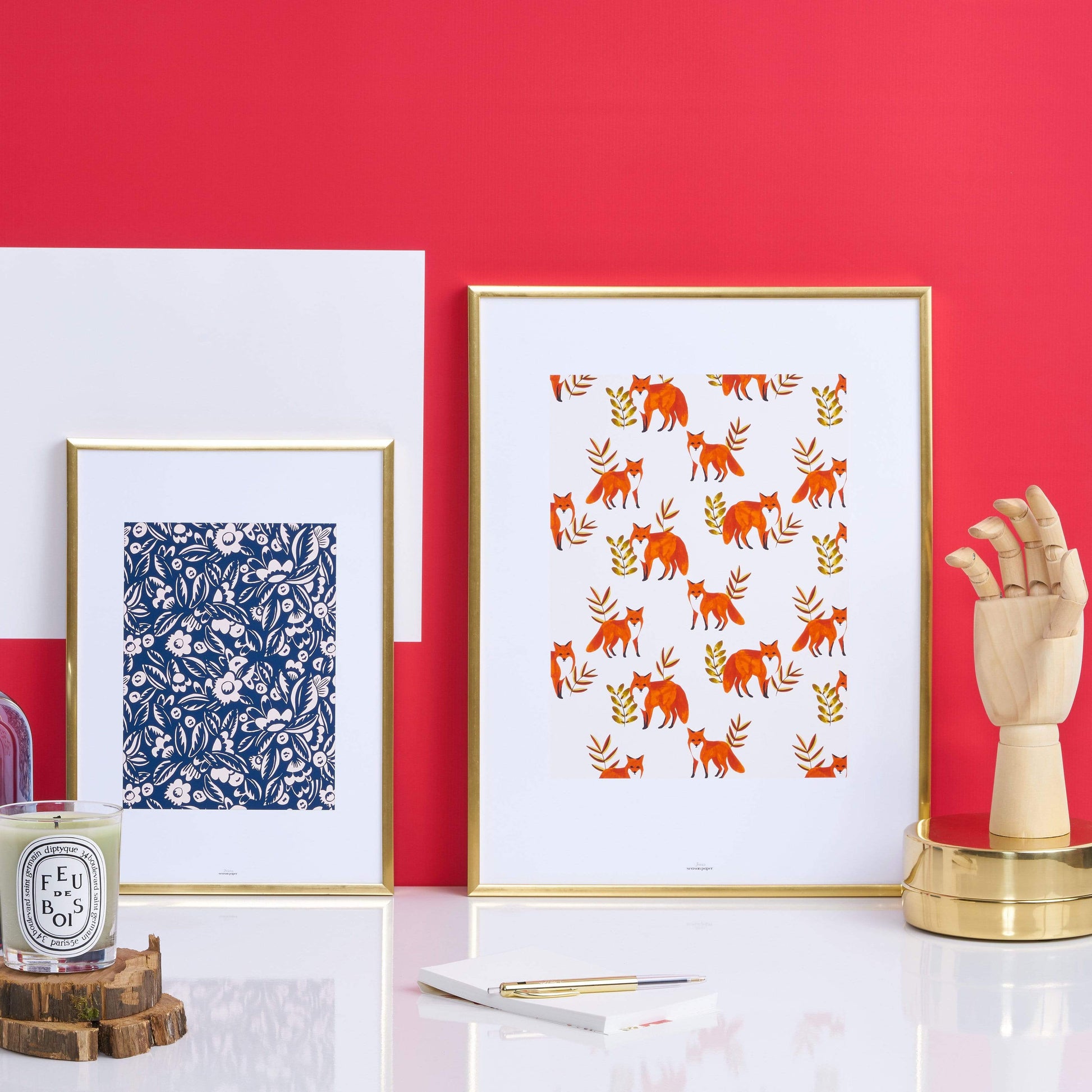 Season Paper Stampa Stampa Foxes A3
