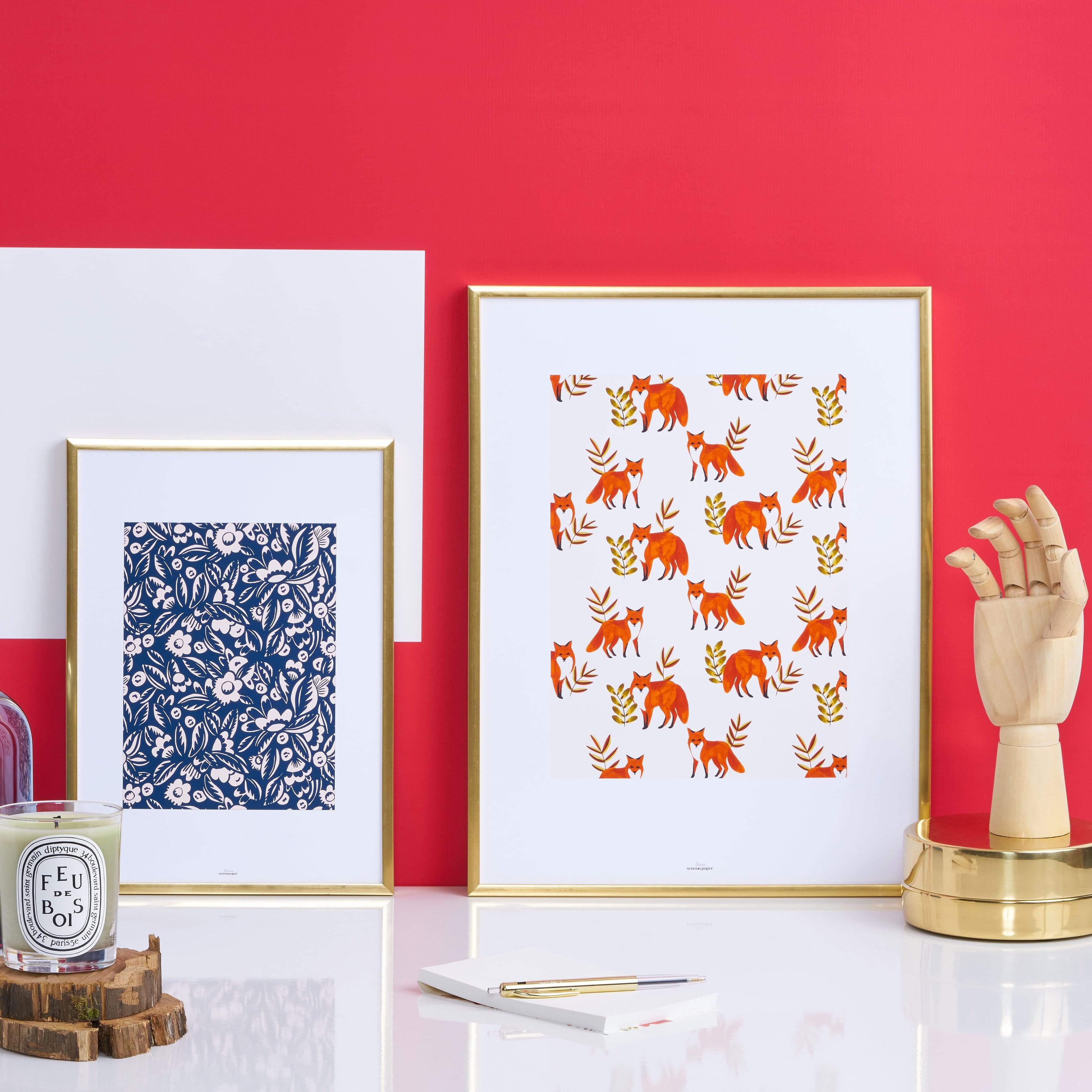 Season Paper Stampa Stampa Foxes A3