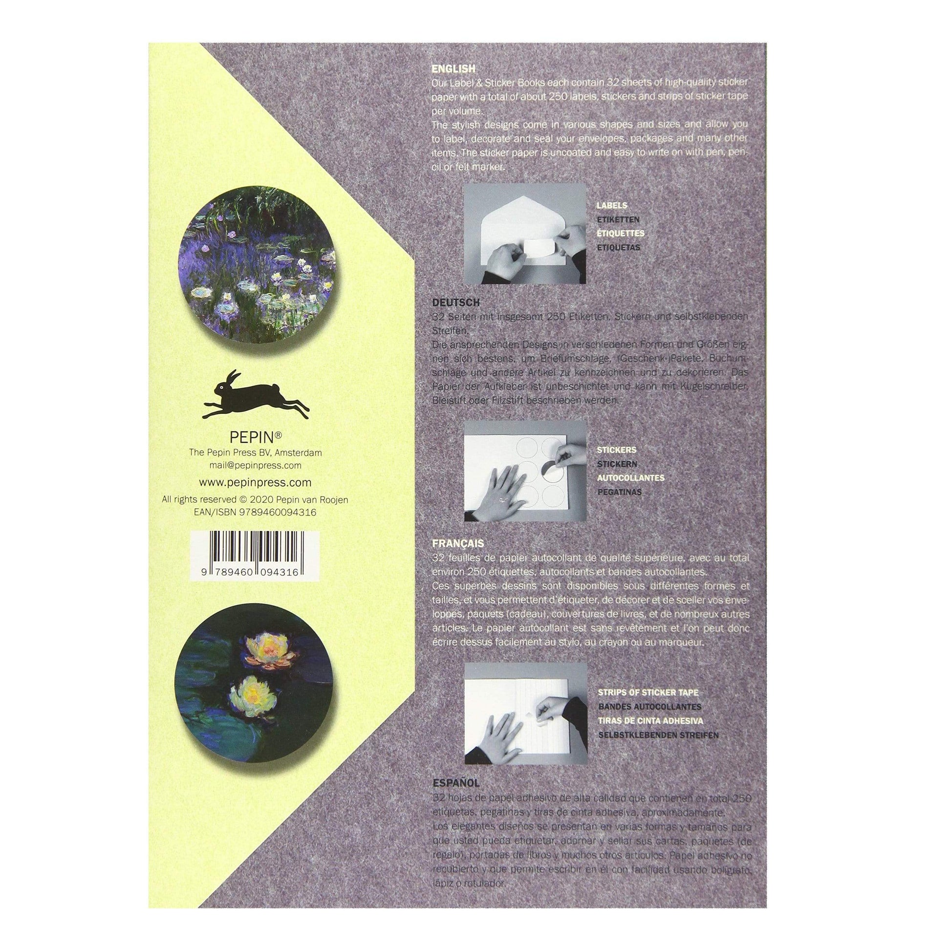 Pepin Press Stickers Stickers Book - Monet