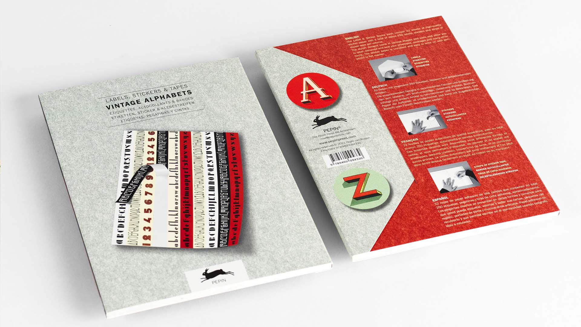 Pepin Press Stickers Stickers Book - Vintage Alphabets