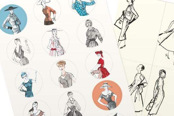 Pepin Press Stickers Stickers Book - Vintage Fashion