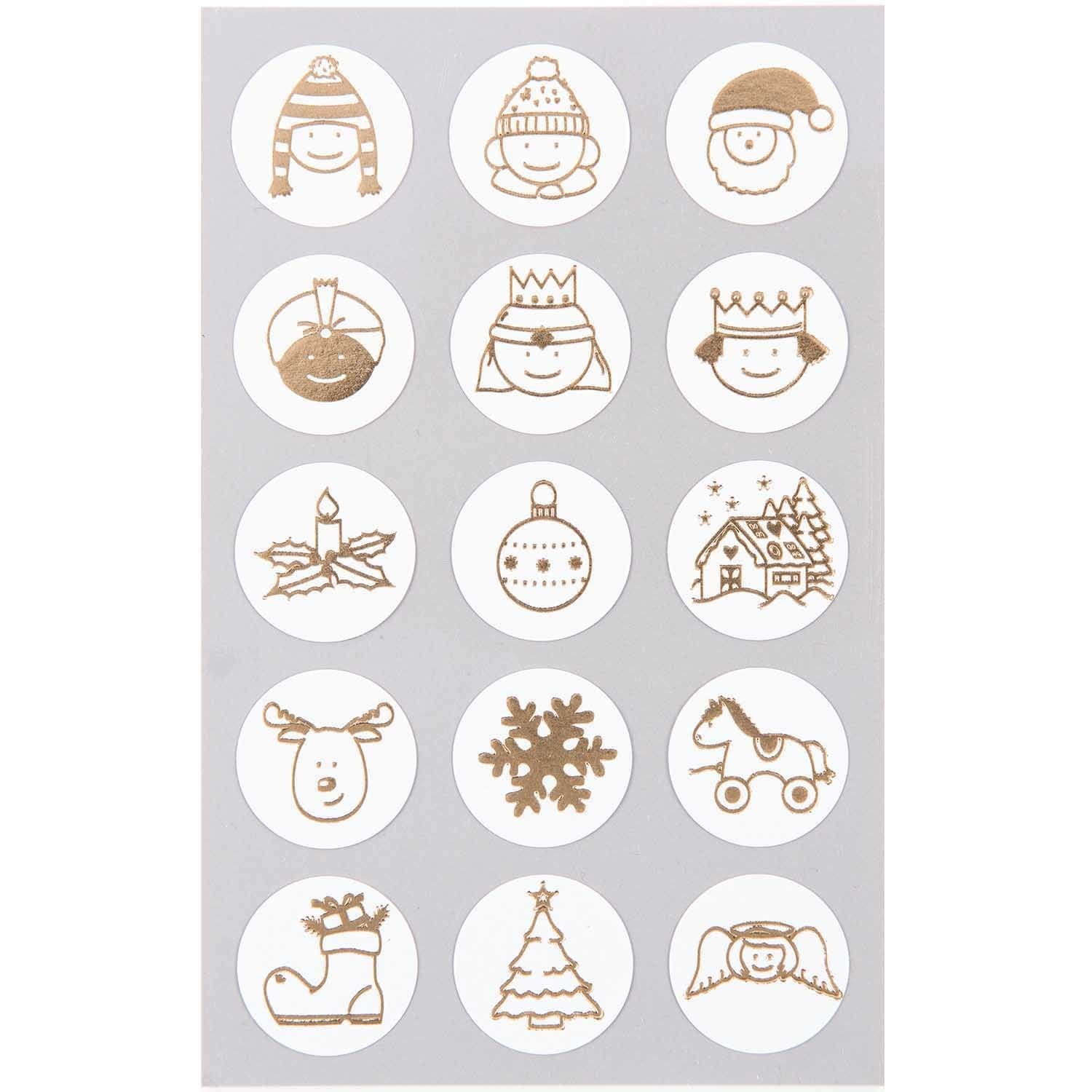 Rico Design Stickers Stickers Christmas Gold