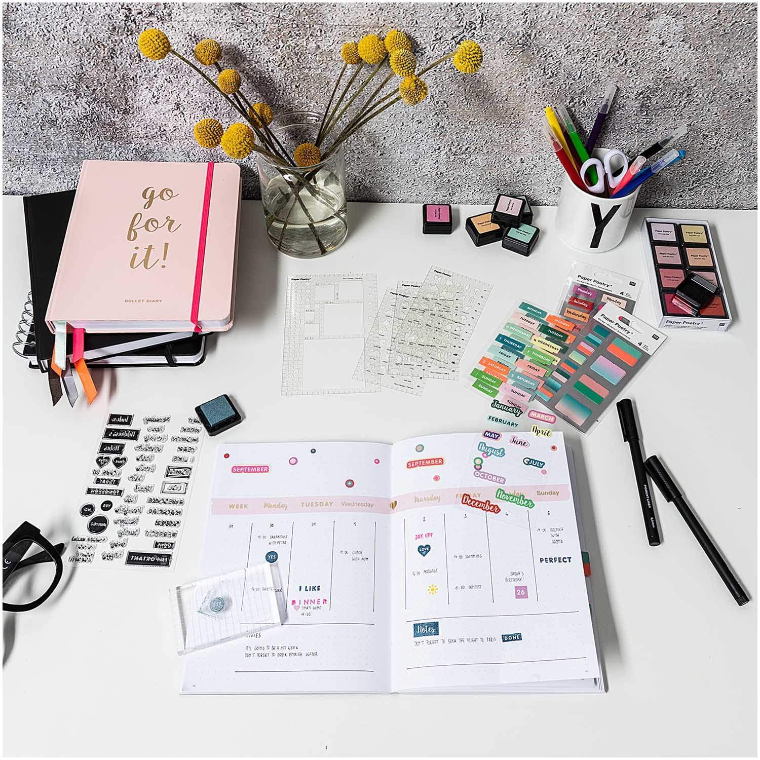 Rico Design Stickers Stickers Months per Bullet Journal