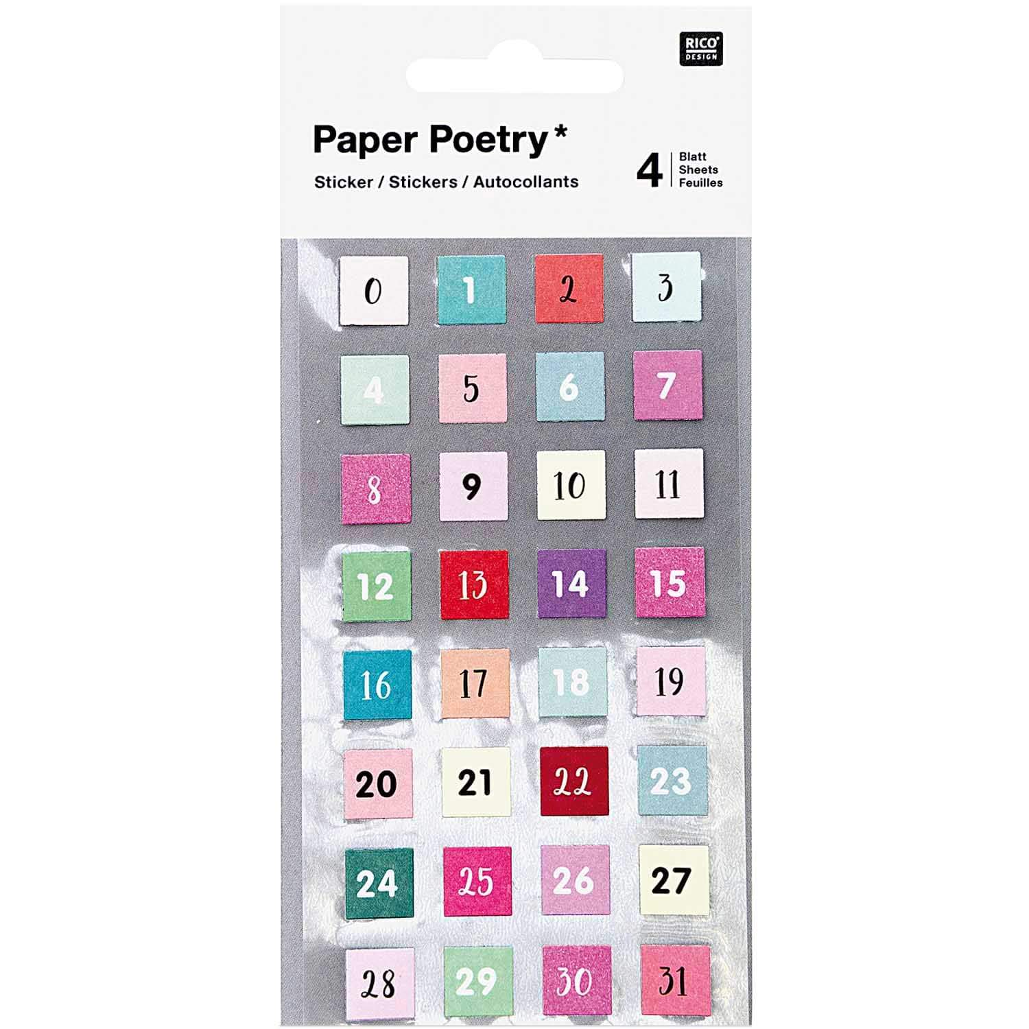 Rico Design Stickers Stickers Numbers Bullet Journal