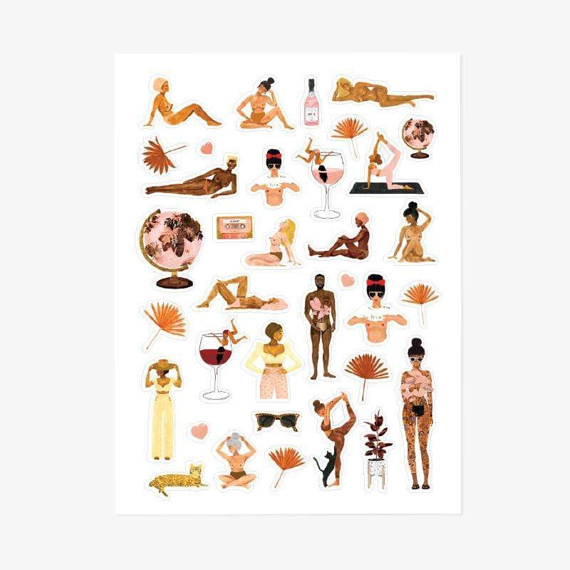 All The Way To Say Stickers Stickers Set Women's Word