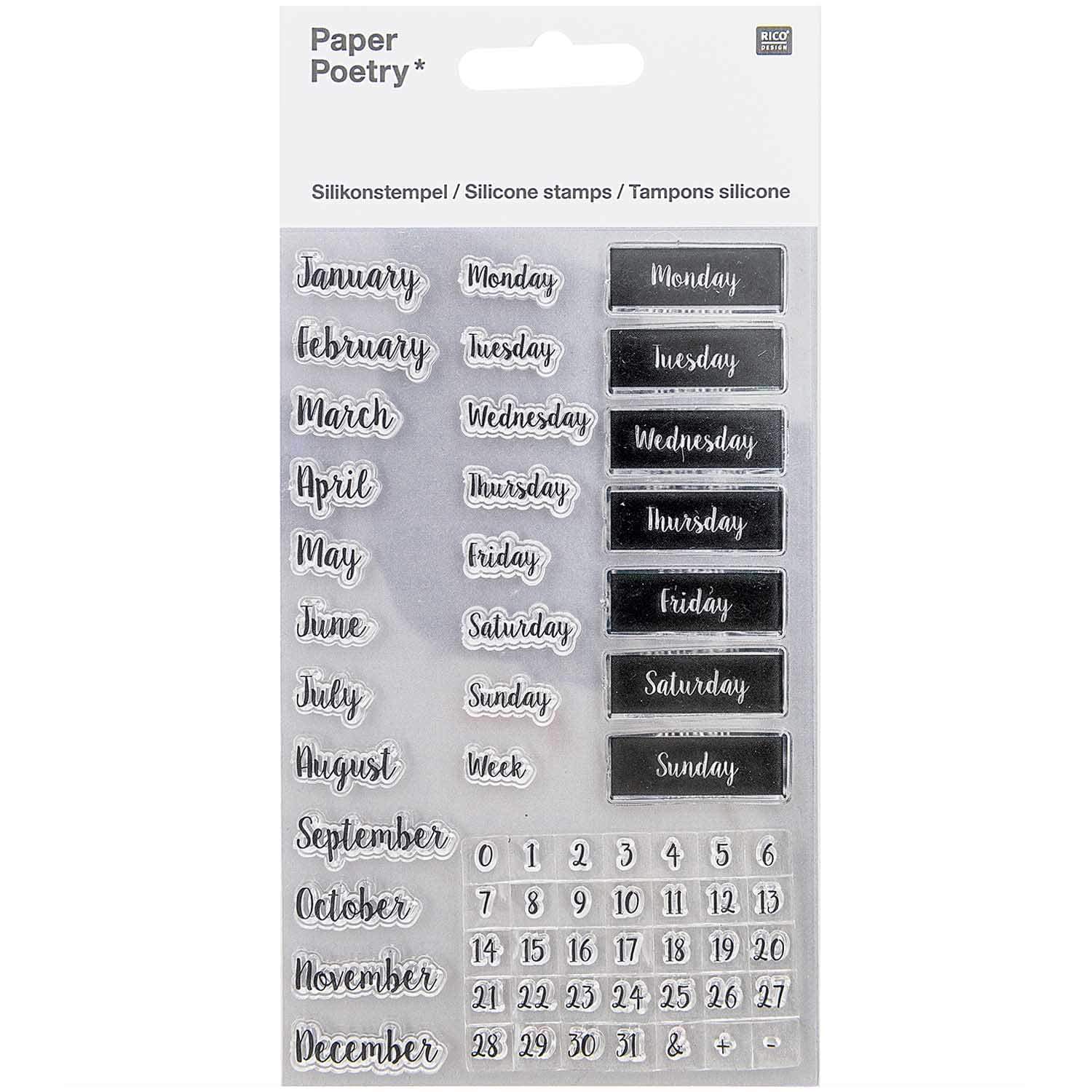 Rico Design Timbri Timbri in silicone per Bullet Journal
