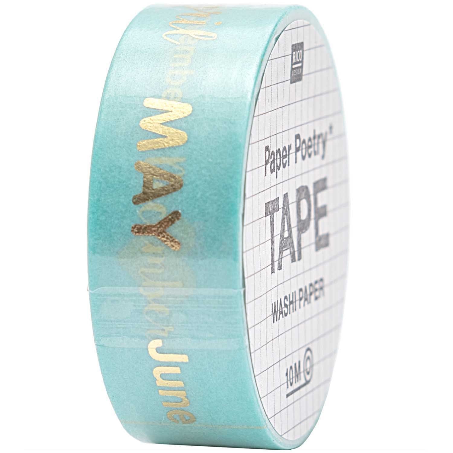 Rico Design Washi Tape Washi tape per bullet - Mesi dell'anno