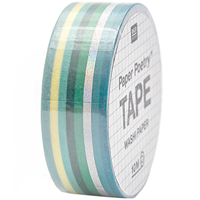 Rico Design Washi Tape Washi tape Righe Green
